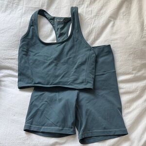 TNA Blue Butter Bike Shorts & Tank (set)
